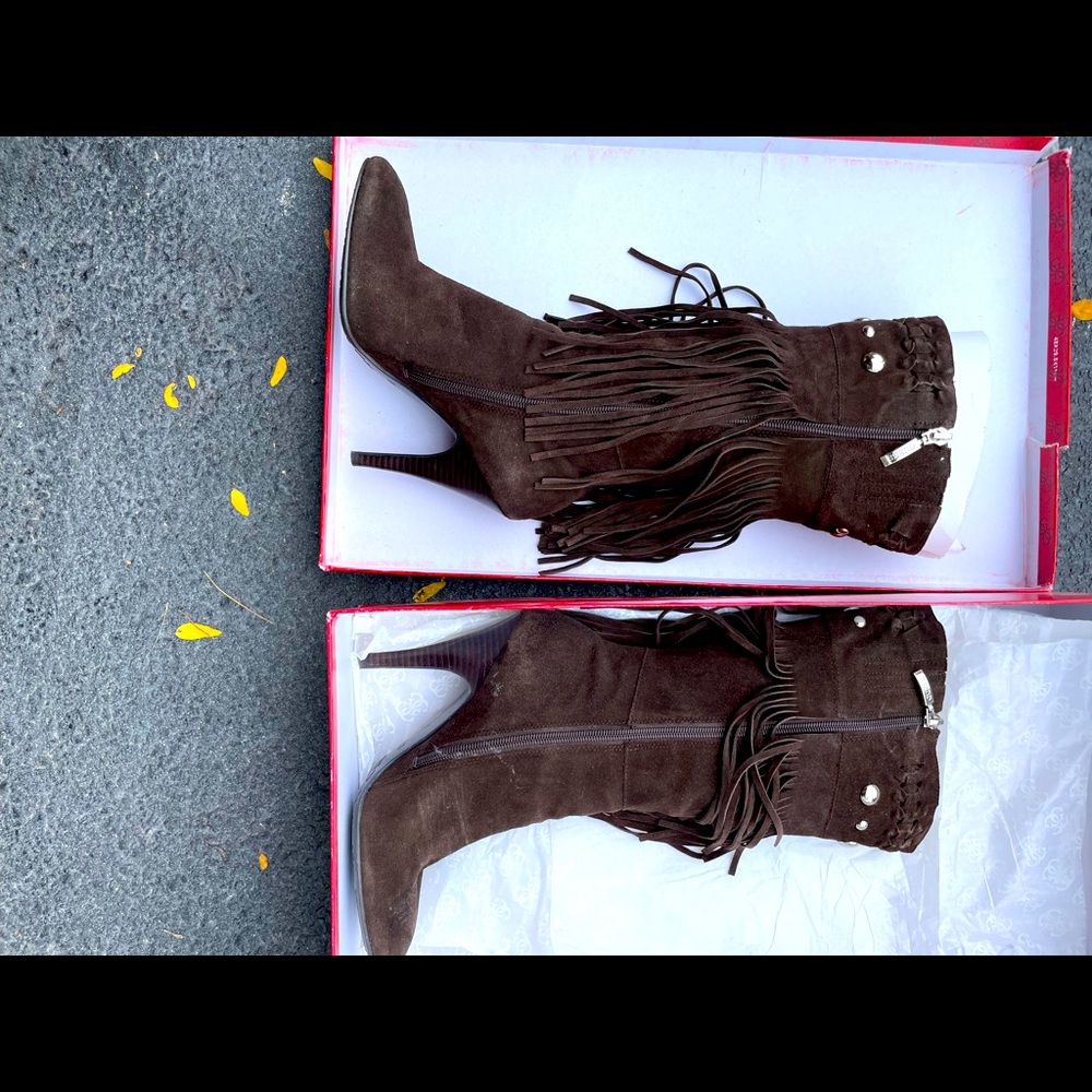 Guess fringe boot